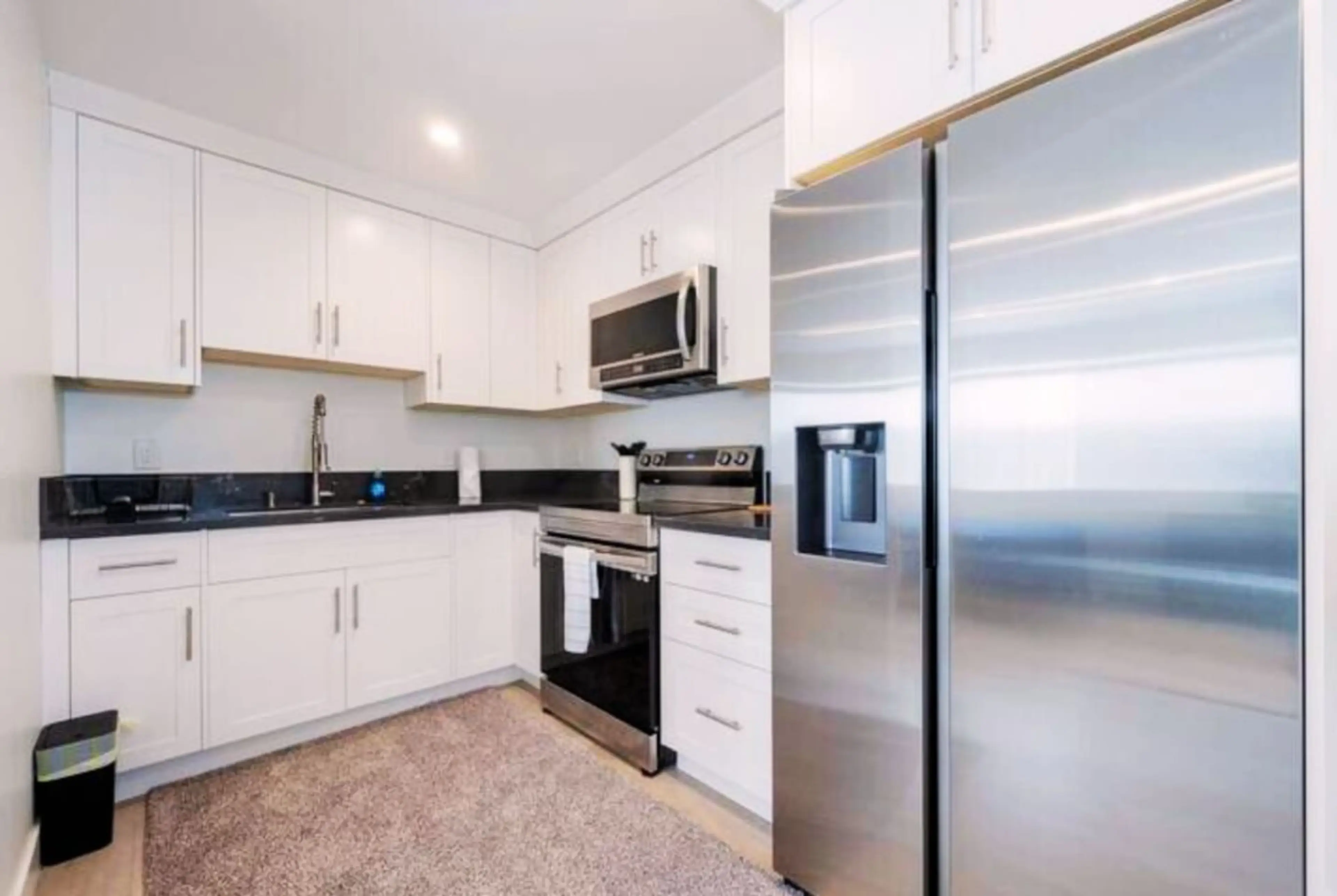 Cook up your favorite meals in a fully equipped, bright kitchen