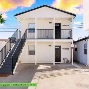 Unit 101 is easily accessible from the ground floor, making it a convenient choice for those who prefer fewer stairs. It has its own entrance and is perfect for a comfortable living setup
