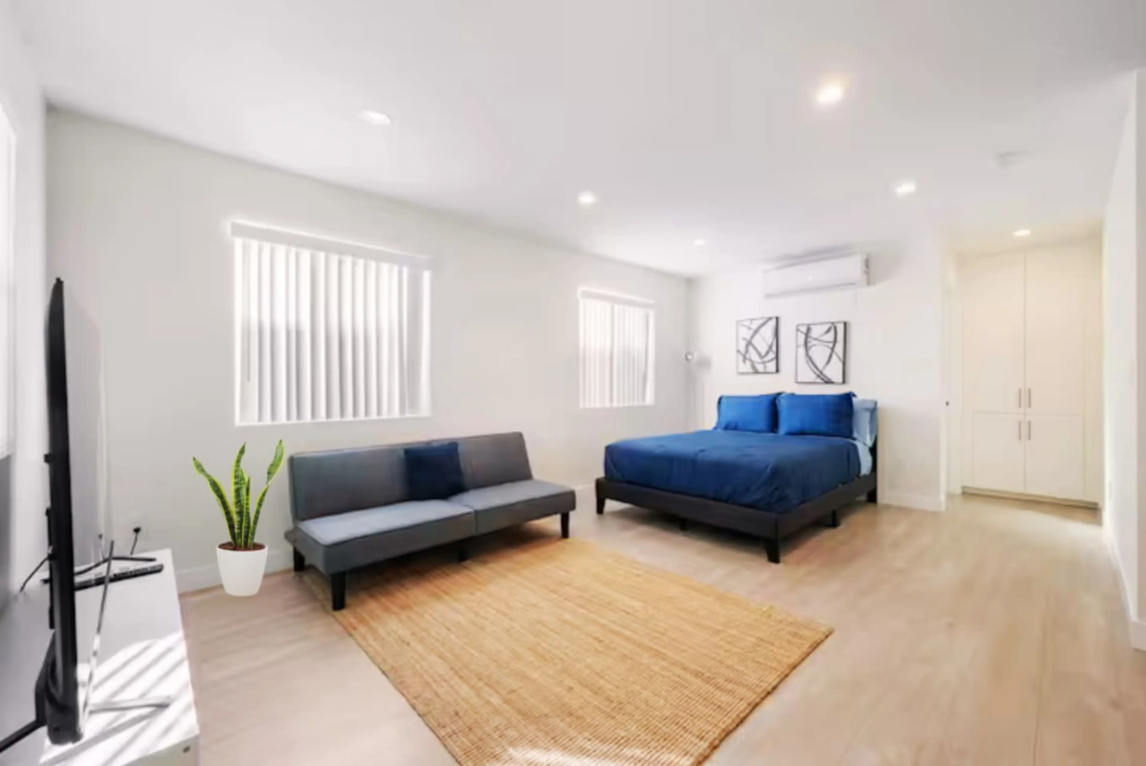 The ultimate combo: soft bed + comfy couch = total comfort
